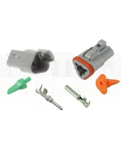 Deutsch DT Series 3 Way Connector Kit with F Crimp Contacts