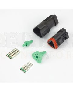 Deutsch DT3-1-CAT 3 Way DT Series CAT Spec Connector Kit with Green Band Contacts