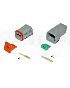 Deutsch DT6-4 6 Way Connector Kit with Gold Contacts